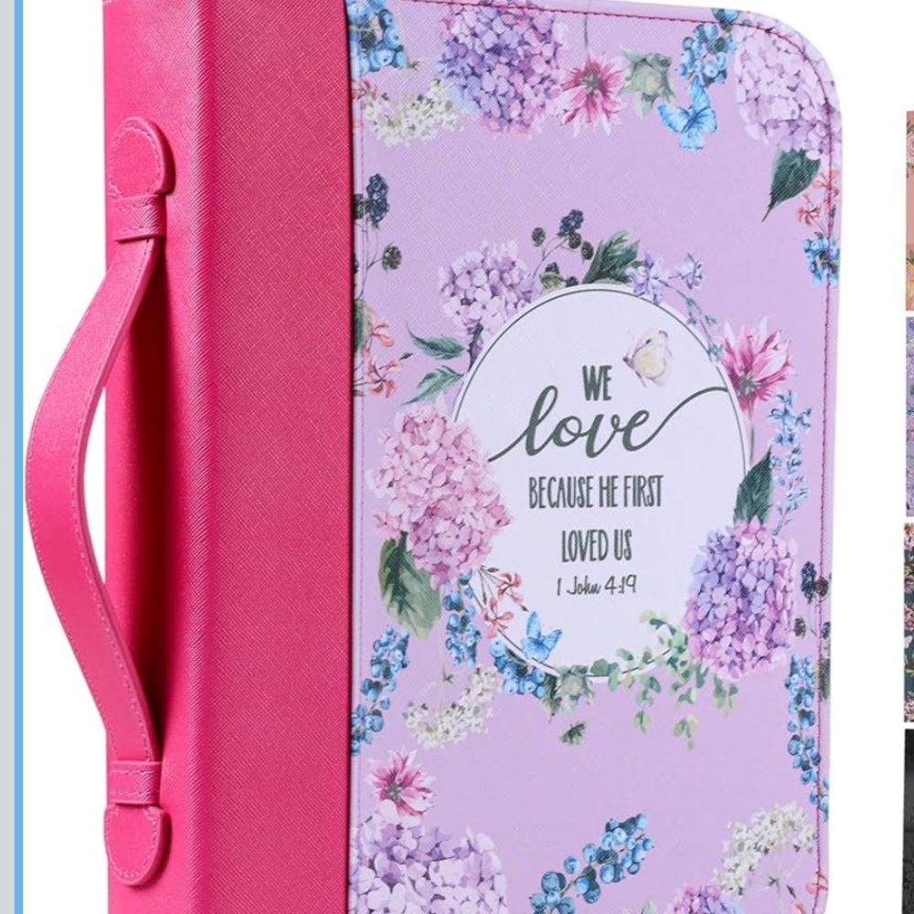 Floral Pink Bible Cover